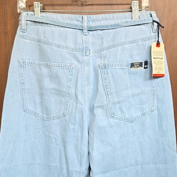 Buffalo David Bitton Size 28 Light Wash High Rise Wide Leg Rigid Alecia Jeans - Picture 4 of 9